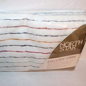 Vintage Blanket by Chatham North Star Executive Stripe Full Size 80"x90" new